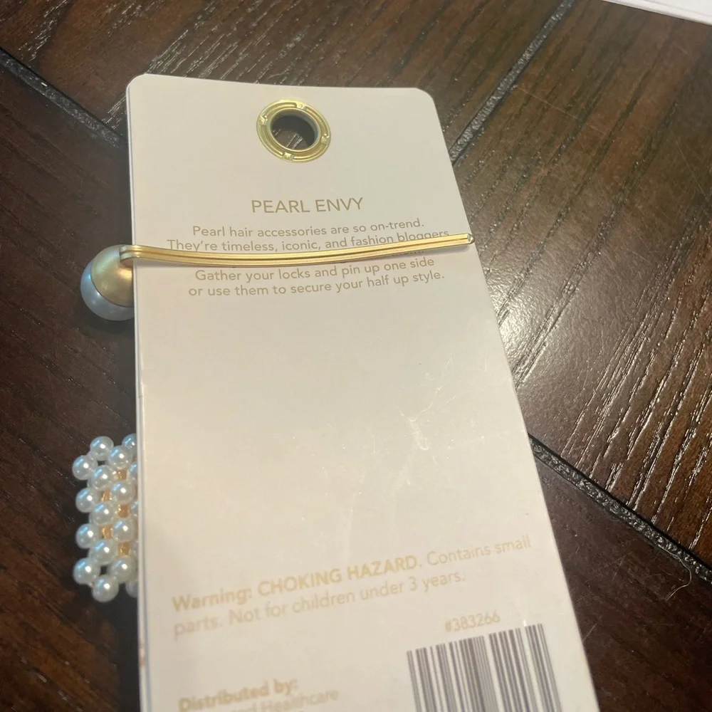 Bundle of 3 Pearl Hair Clips, NWT